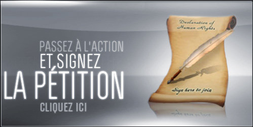 PASSEZ À L’ACTION SIGNEZ LA PÉTITION  CLIQUEZ ICI