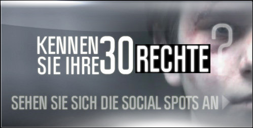 KENNEN SIE IHRE 30 RECHTE?  SEHEN SIE SICH DIE SOCIAL SPOTS AN