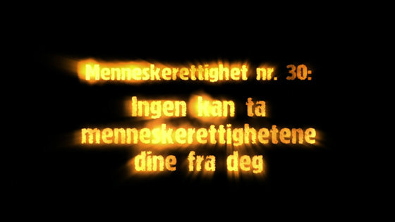 Menneskerettighet 30
Ingen kan ta menneskerettighetene dine fra deg.