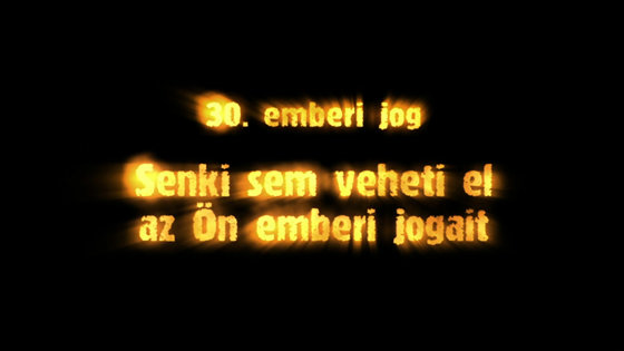 30. emberi jog
Senki sem veheti el tőlünk az emberi jogainkat